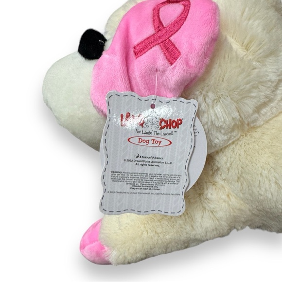Multipet Lamb Chop Dog Toy w/ Pink Ribbon - HUGE! &.SOFT 24” NWT SALE - Picture 3 of 5